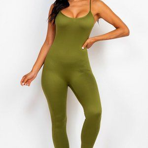 Green bay Solid Bodycon Jumpsuit